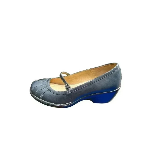 Softspot Womens Size 7.5 M Heels Ankle Strap Slip Resistant Black Slip On NWOB - Picture 2 of 6